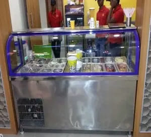 Ice Cream Fridge With Bend Glass