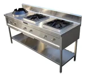 Three Burner Chinese Gas Range With Us