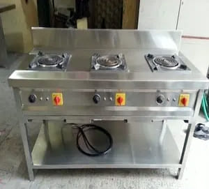 Three Burner Electric Gas Range